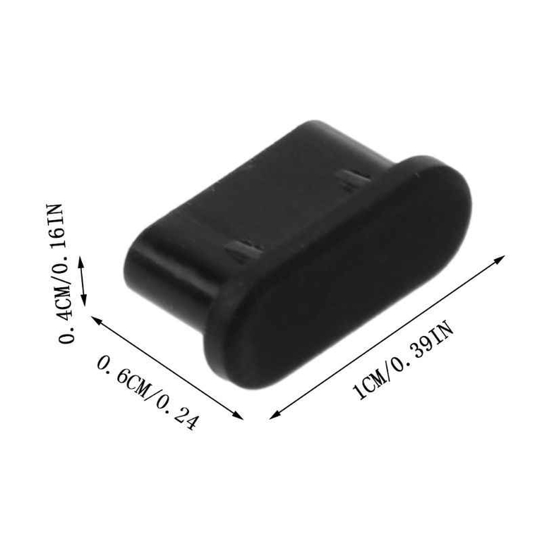 Заглушка порта USB Type-C для смартфона Black 1шт - Pic n 297763