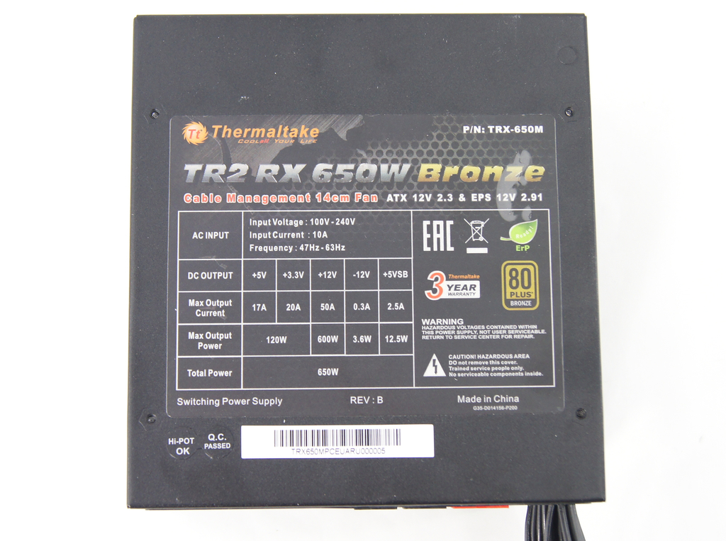 Блок питания ATX 650W Thermaltake TR2 RX - Pic n 298935