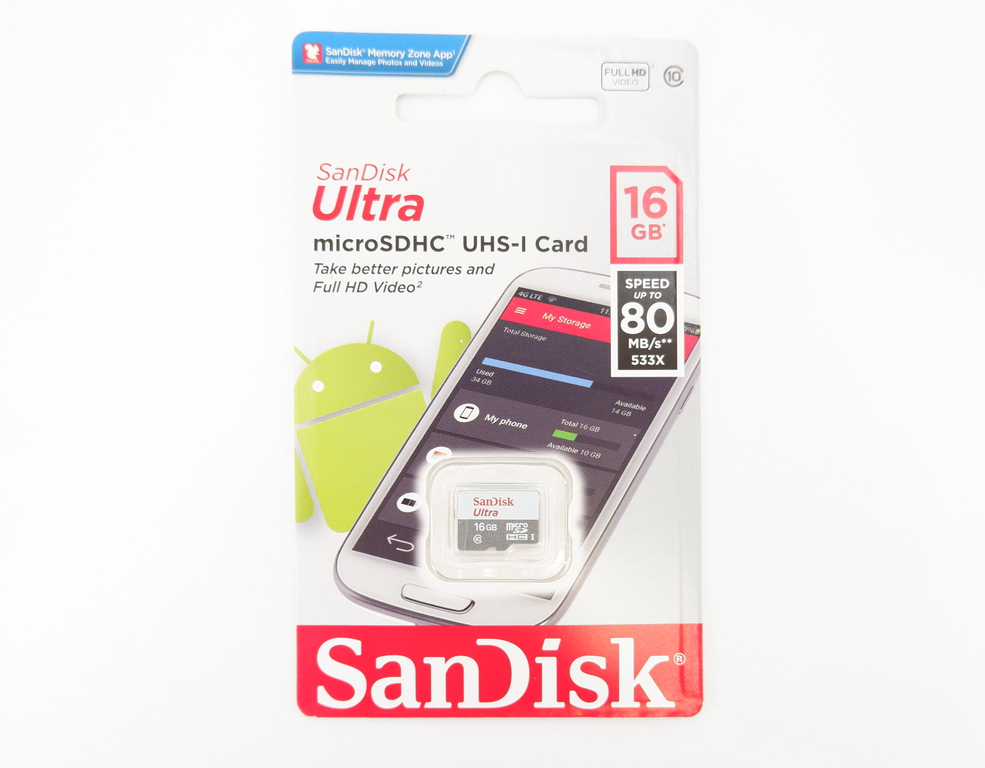 Карта памяти microSD 16Gb SanDisk SDSQUNS-016G-GN3 - Pic n 244601