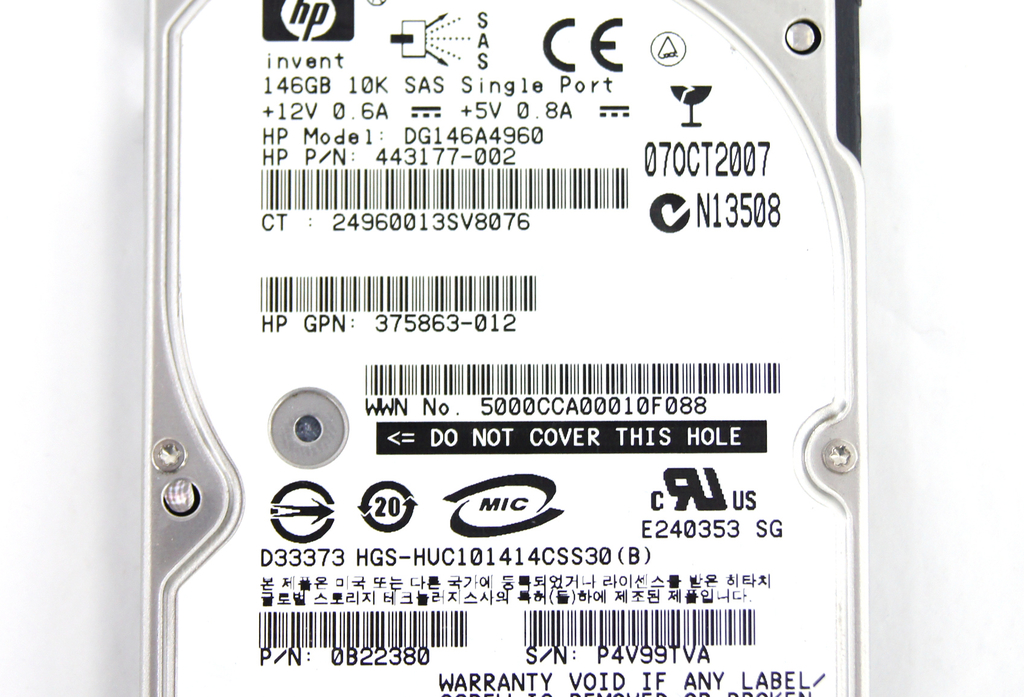 Жесткий диск для сервера 2.5 SAS 146GB HP Hitachi - Pic n 299694