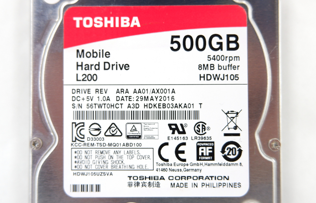 Жесткий диск 2.5 HDD 500GB Toshiba L200 - Pic n 300190