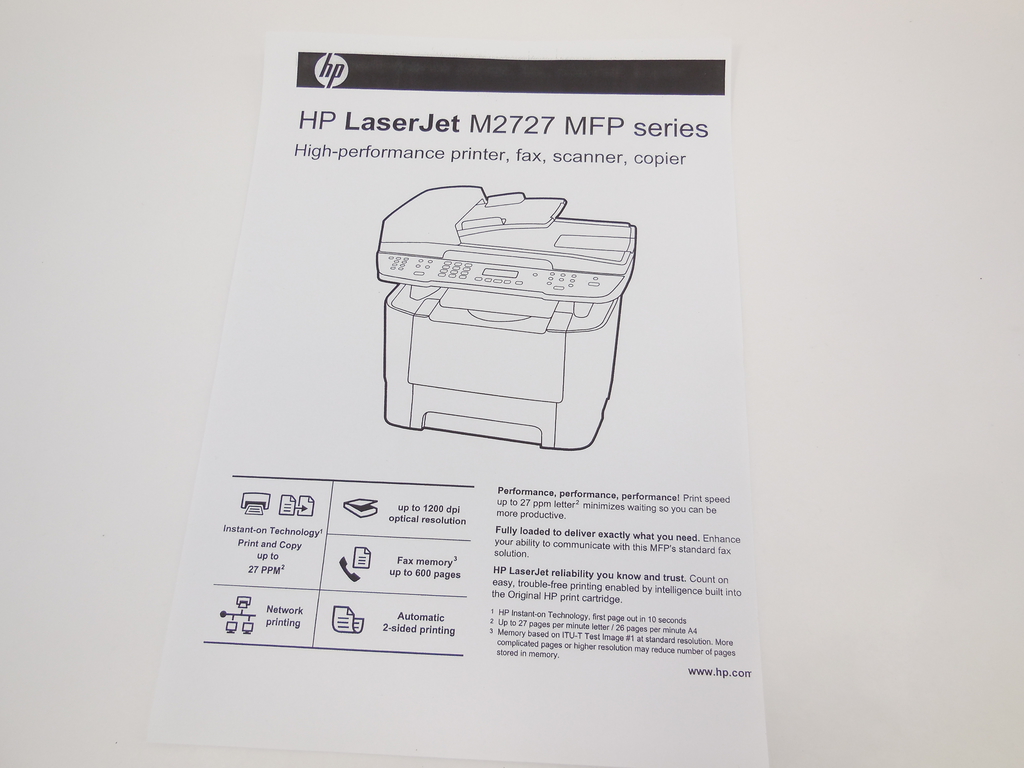 МФУ HP LaserJet M2727nf - Pic n 275598