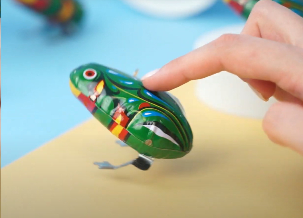 Заводная механическая зелёная лягушка 4см - Pic n 301167