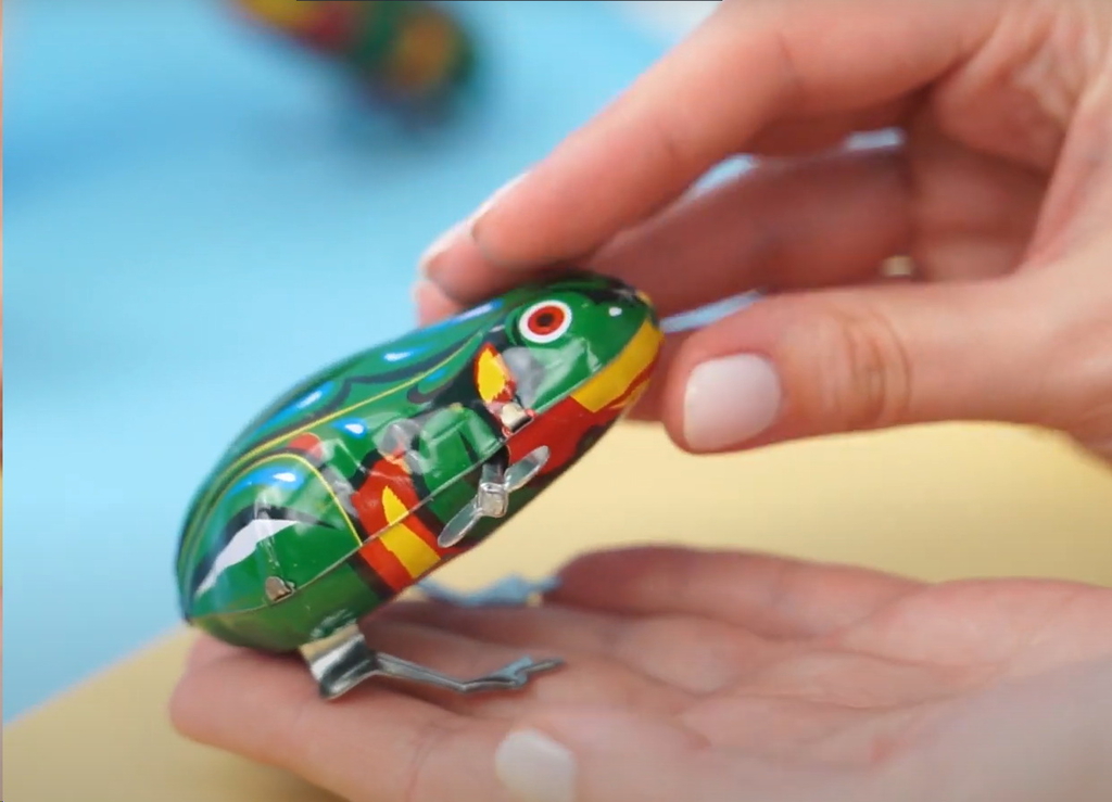 Заводная механическая зелёная лягушка 4см - Pic n 301167