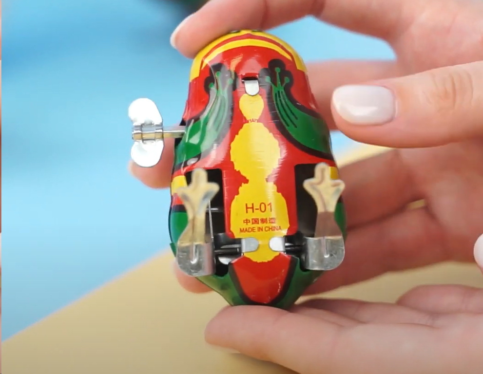 Заводная механическая зелёная лягушка 4см - Pic n 301167