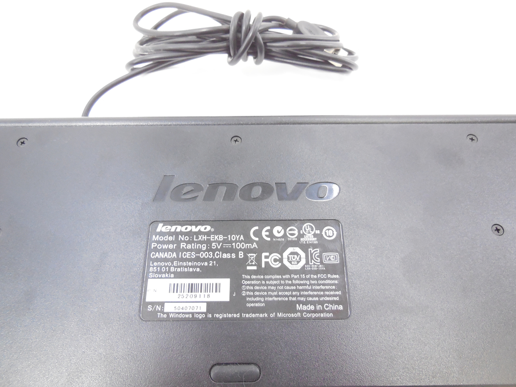 Клавиатура USB Lenovo EKB-10YA  - Pic n 301979