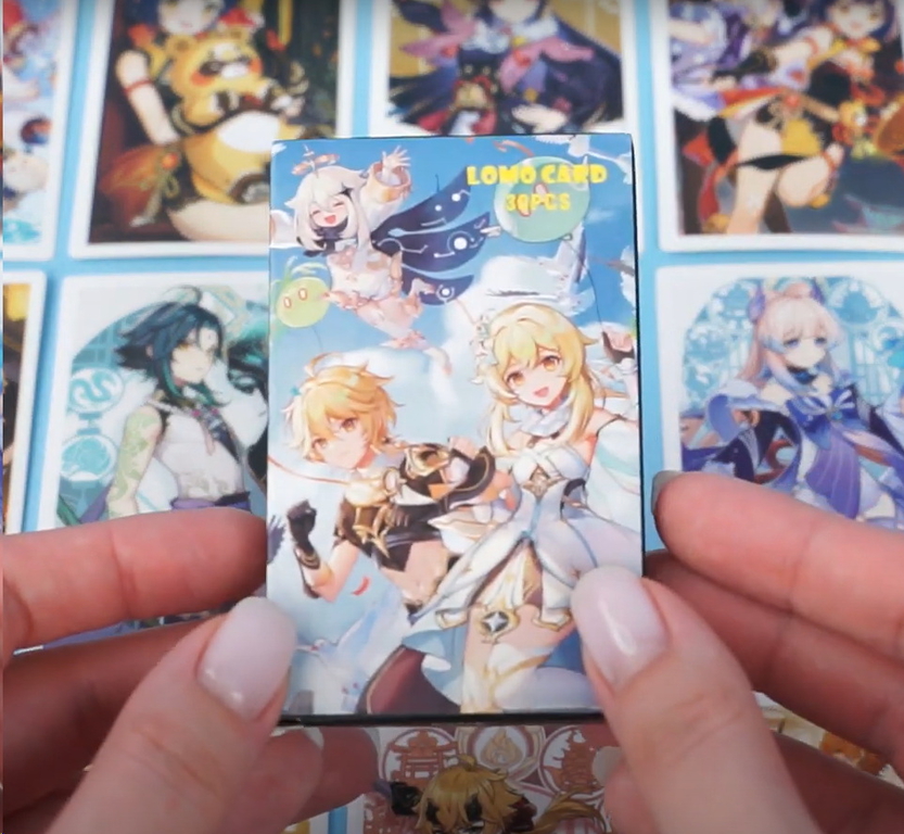 Набор картонных карточек Геншин Импакт 30шт - Pic n 302114