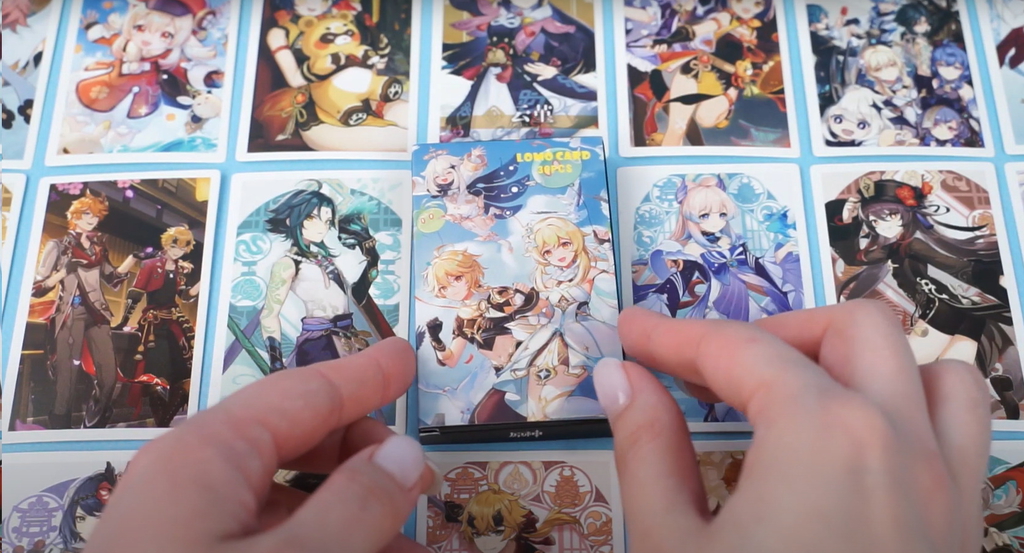 Набор картонных карточек Геншин Импакт 30шт - Pic n 302114