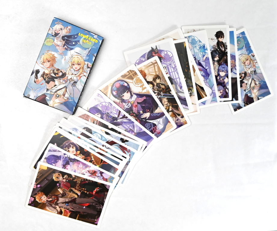 Набор картонных карточек Геншин Импакт 30шт - Pic n 302114