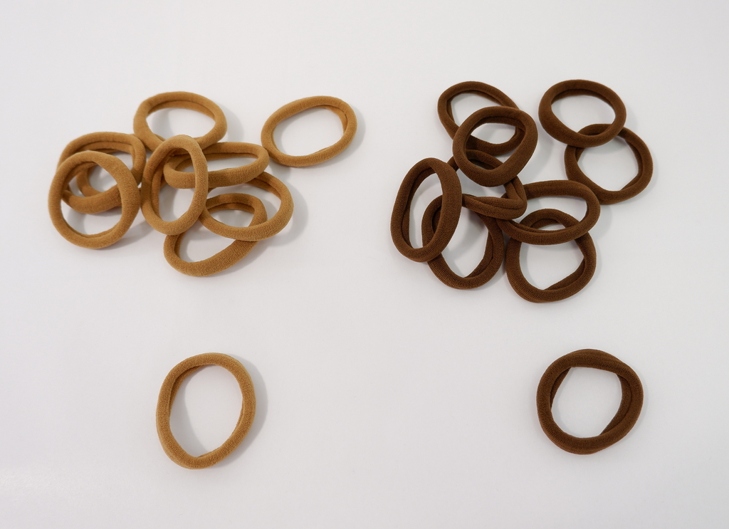 Комплект коричневых резинок для волос 10 шт. - Pic n 303495