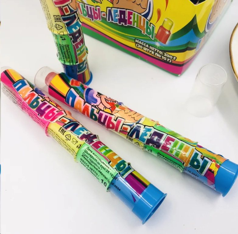 Карамель ПАЛЬЦЫ-ЛЕДЕНЦЫ 1шт 10гр.  - Pic n 303675