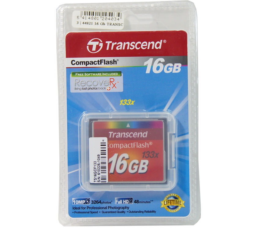 Карта памяти CompactFlash 16GB Transcend TS16GCF13 - Pic n 303810