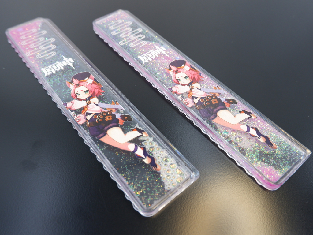 Линейка прозрачная с блёстками “Genshin Impact&quot - Pic n 305826