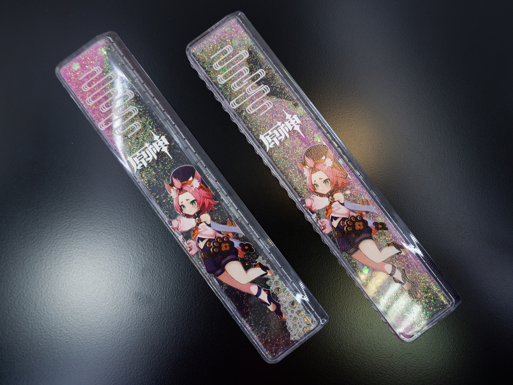 Линейка прозрачная с блёстками “Genshin Impact&quot - Pic n 305826