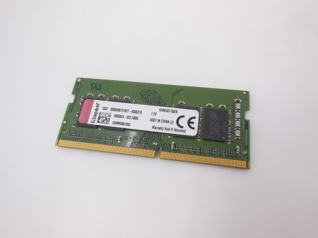 Оперативная память Kingston ValueRAM 8 ГБ DDR4 2400 МГц SODIMM CL17 KVR24S17S8/8 - Pic n 307190