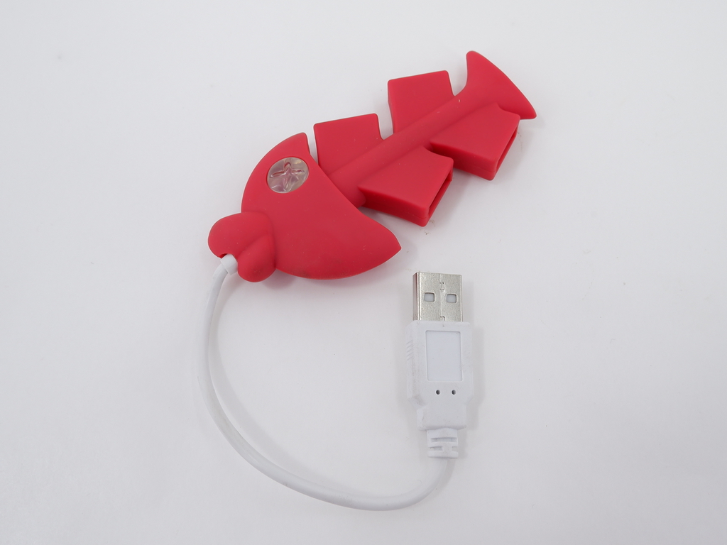 USB-концентратор Рыбка, разъемов: 4 USB-порта цвет- красный - Pic n 78587