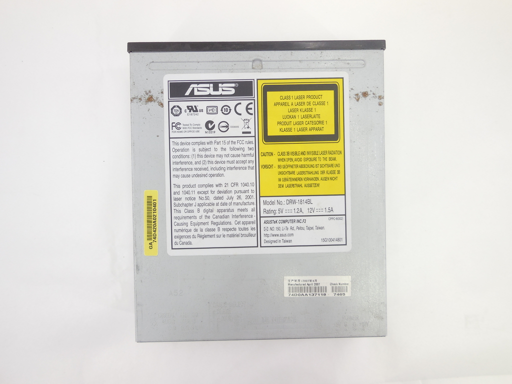 Оптический привод SATA Asus DRW-1814BLT. Пишущий привод для записи CD/DVD - Pic n 280767