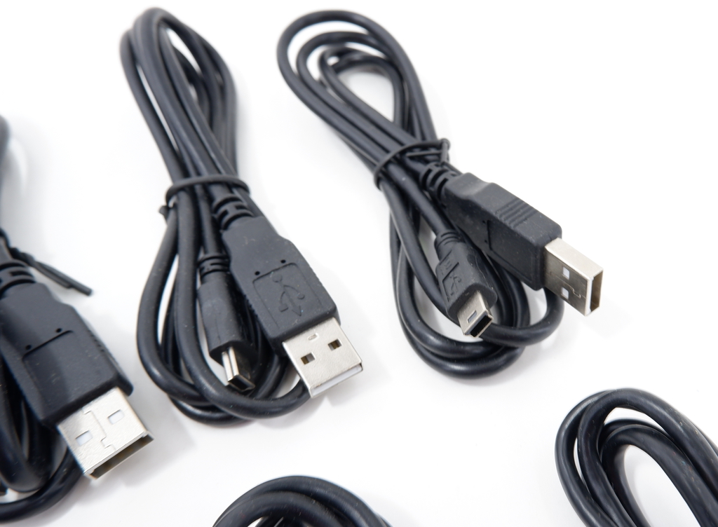 Кабель USB на miniUSB длинна 1 метр, цвет чёрный, комплект 10штук. - Pic n 247607