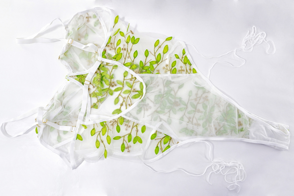 Боди кружевное / Прозрачное, сексуальное, нижнее белье/ Цвет бирюзовый / Размер L (46-48-50) - Pic n 307686