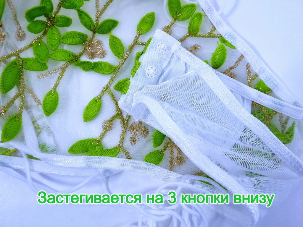 Боди кружевное / Прозрачное, сексуальное, нижнее белье/ Цвет бирюзовый / Размер L (46-48-50) - Pic n 307686