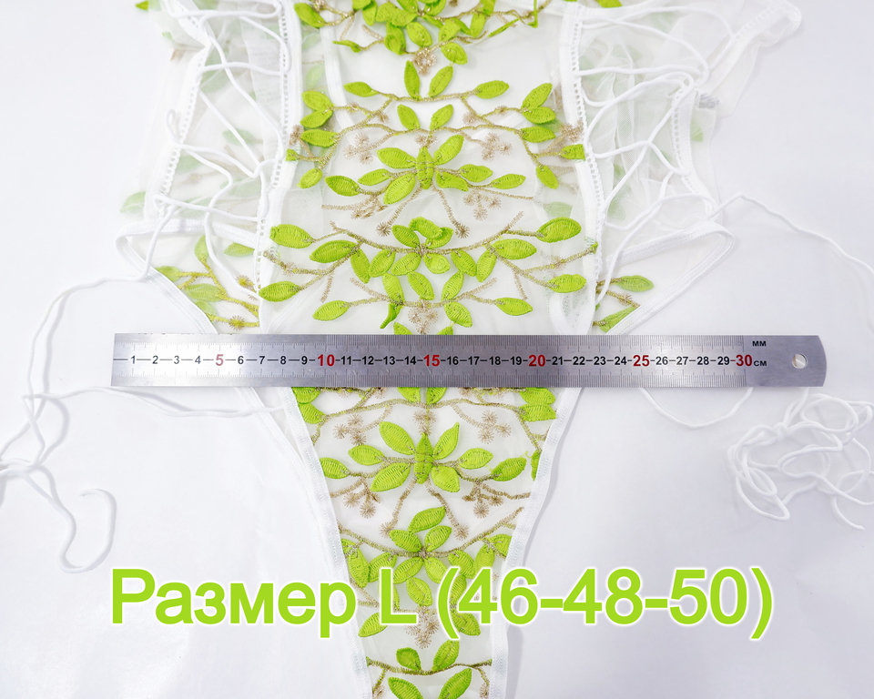 Боди кружевное / Прозрачное, сексуальное, нижнее белье/ Цвет бирюзовый / Размер L (46-48-50) - Pic n 307686