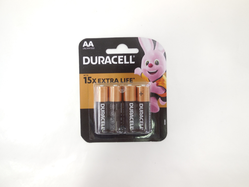 Набор Батареек AA 4 шт пальчиковая Durcell LR6/MN1500 15x - Pic n 307968