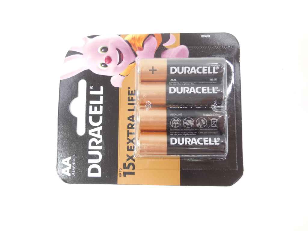 Набор Батареек AA 4 шт пальчиковая Durcell LR6/MN1500 15x - Pic n 307968