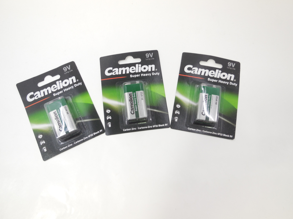 Батарейка 9V крона Camelion 6F22 Green 6F22-BP1G - Pic n 307983