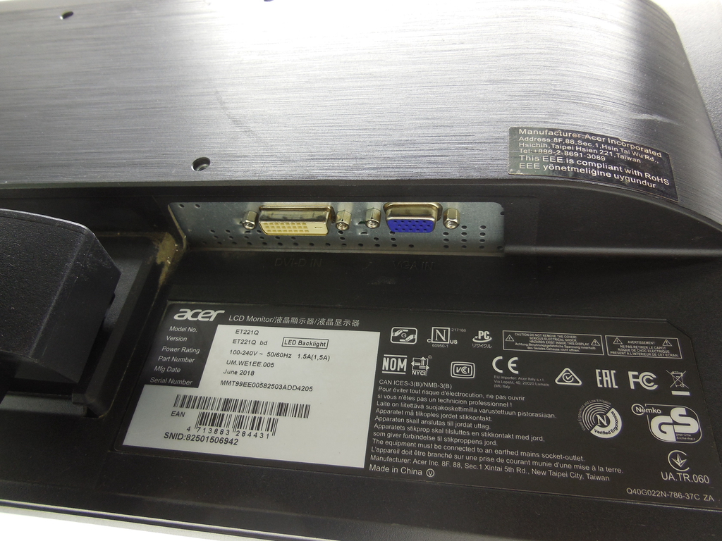 Монитор IPS LED 21.5" Acer ET221Q Full HD 1920x1080 - Pic n 310219