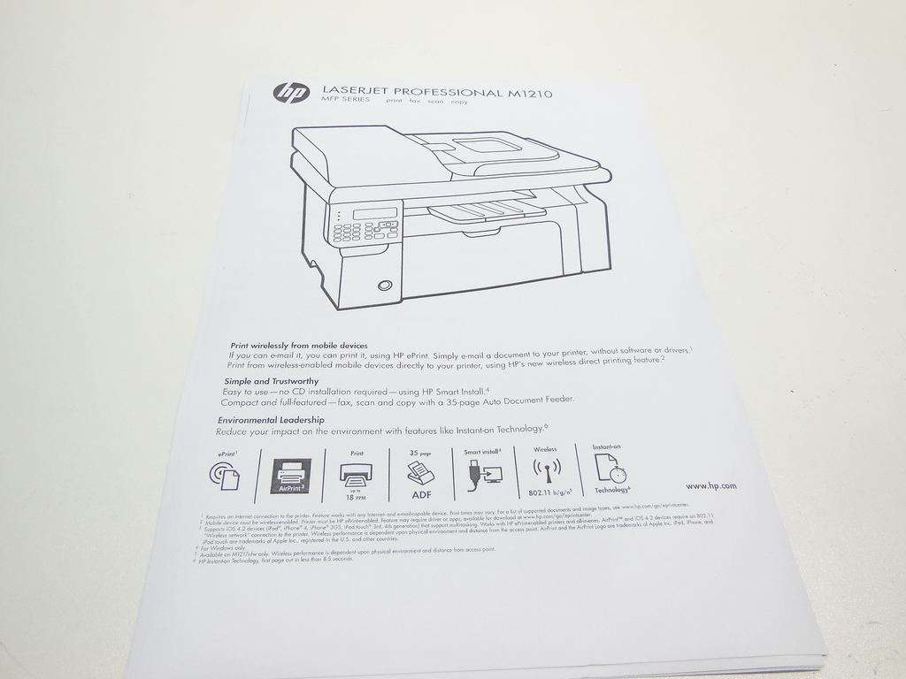 МФУ HP LaserJet Pro M1212nf MFP Пробег: 1.150 стр. - Pic n 310271