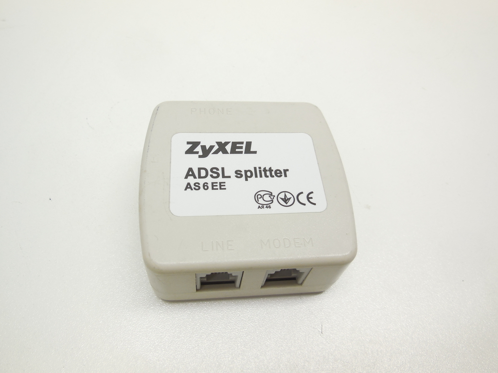 ADSL телефонный сплиттер ZyXel AS6EE, DSL-30CF adsl splitter универсальные для ADSL модемов - Pic n 310354