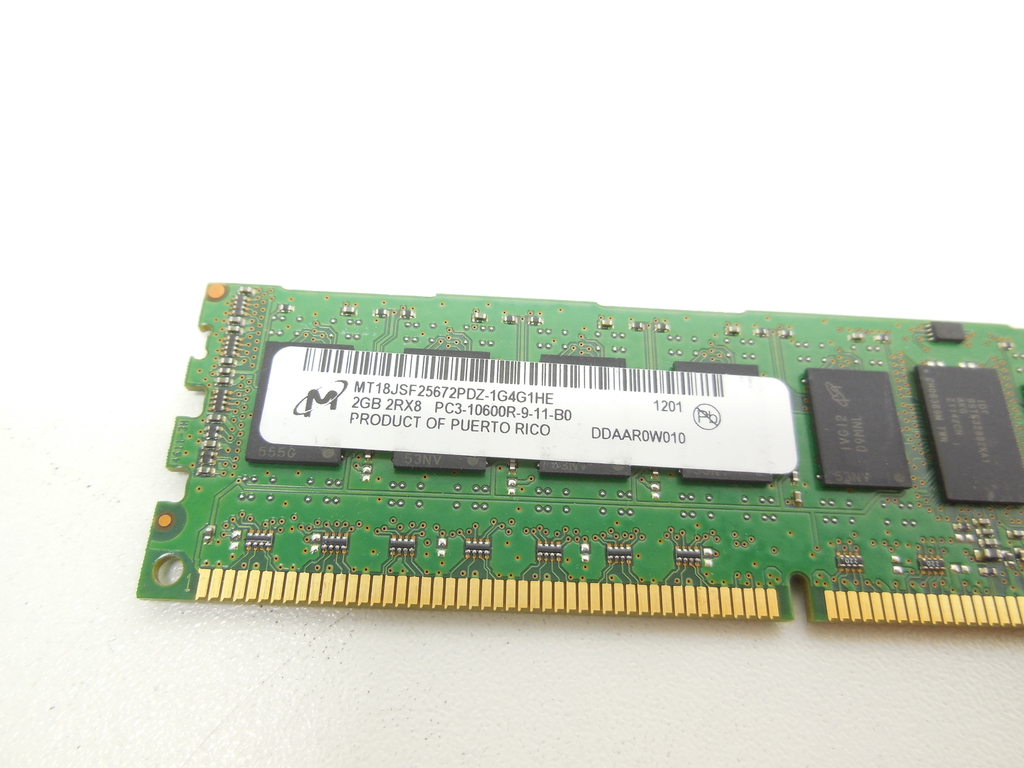 Оперативная память для сервера DDR3 2Gb PC3-10600R (1333MHz) Registred Micron MT18JSF25672PDZ-1G4G1 - Pic n 310400