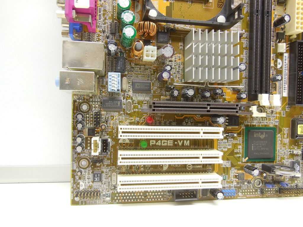 Материнская плата Socket 478 ASUS P4GE-VM (Rev. 1.02) Рамка задних портов в комплекте - Pic n 310430