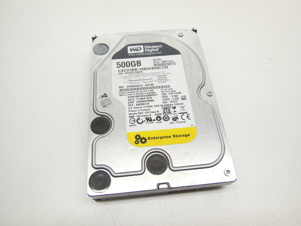 Жесткий диск 500Gb SATA Western Digital WD RE3 WD5002ABYS - Pic n 310622