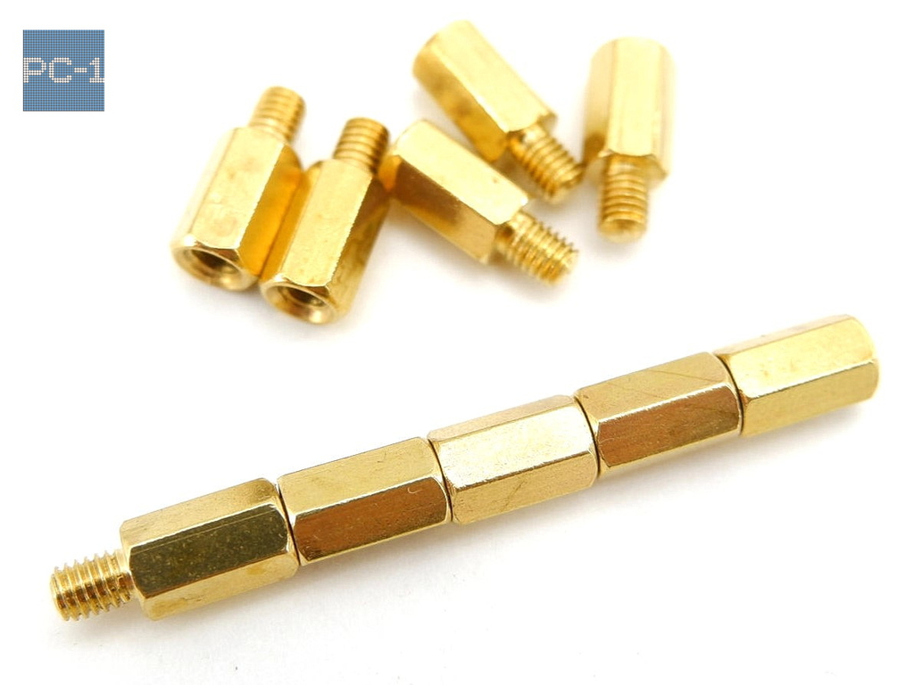 10шт. Винт стойка для крепления материнской платы в корпус ПК PCHSN-6 M3 метрическая резьба 6 + 4 мм - Pic n 47760