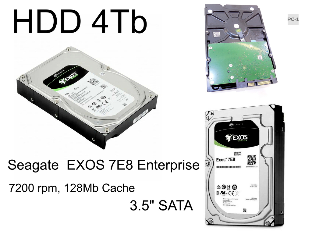 HDD 4Tb Seagate 3.5" SATA Внутренний жесткий диск для ПК EXOS 7E8 Enterprise ST4000NM0035 7200 rpm, 128Mb Cache, SATA-III 6Gb/s - Pic n 285626