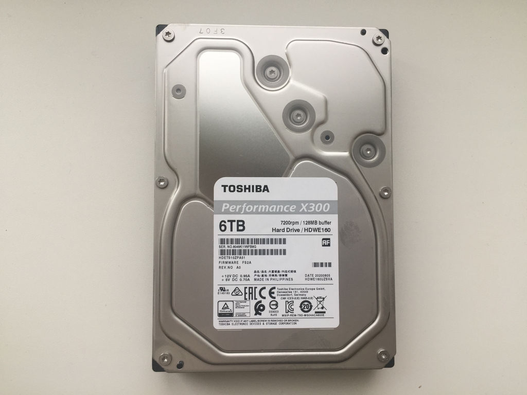 HDD Toshiba 6ТБ SATA 3.5" Внутренний жесткий диск для ПК X300 Performance HDWR460UZSVA 7200 rpm буфер 256MB, NCQ. - Pic n 310754