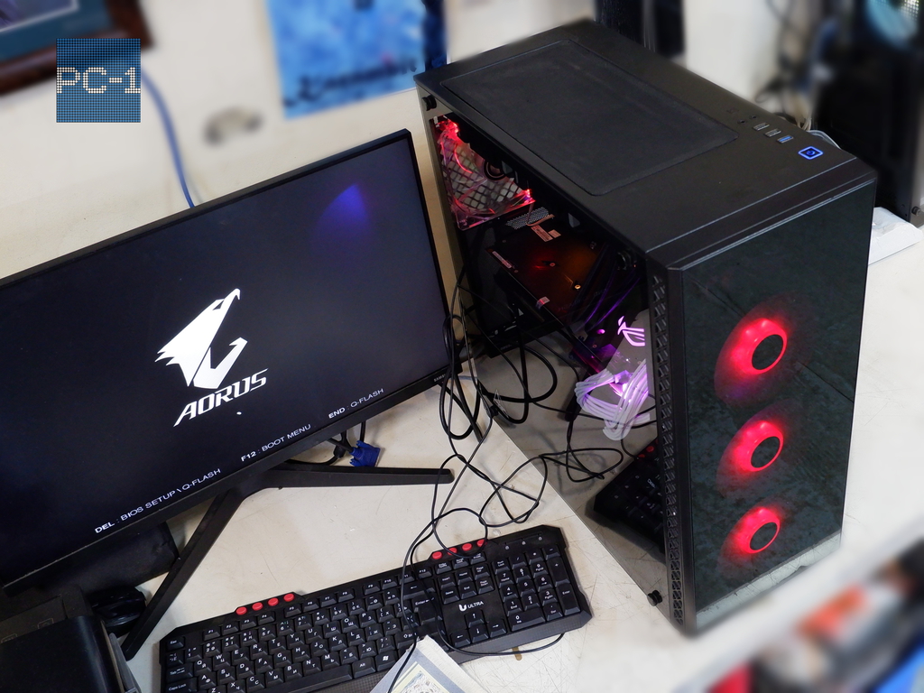 Компьютер Для Игр PC-1 i5 9400F 2900МГц/ Z390 AORUS ULTRA/ ASUS ROG Strix RX580 8Gb/ DDR4 16GB/ SSD+HDD 2Тб/ 550W/ Водянка Corsair/ Win11Pro лиц. - Pic n 310352