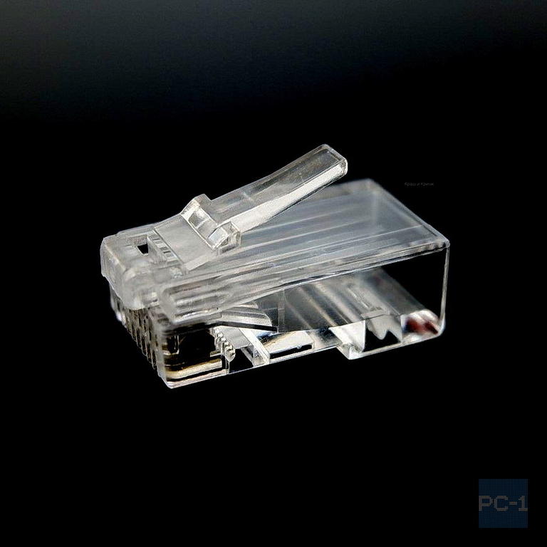 50шт. Вилка для сетевого кабеля RJ-45 категории Cat.6 под Gigabite Ethernet до 1GB/s, коннектор 8P8C RJ45 CAT6 универсальный без вставки - Pic n 289398