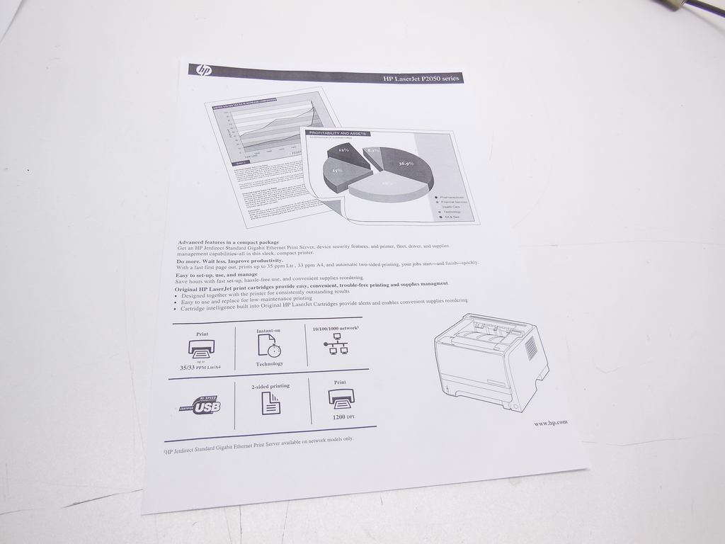 Принтер лазерный HP LaserJet P2035, ч/б, A4 Пробег: 10.766 стр. - Pic n 310855