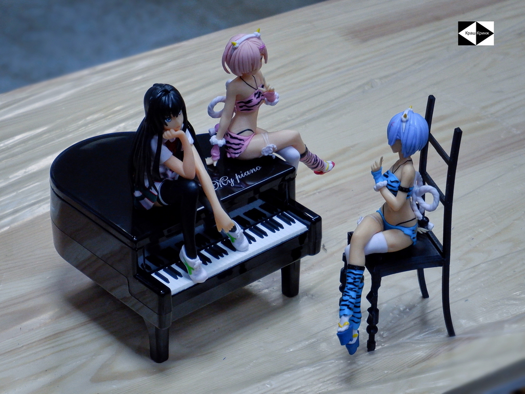 23х20см Комплект Аниме Фигурка на стуле с Черным Роялем. Мой подросток Yukino Yukinoshita My Teen Romantic Comedy в подарочной коробке! - Pic n 310822