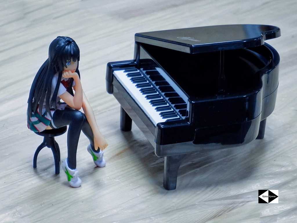 23х20см Комплект Аниме Фигурка на стуле с Черным Роялем. Мой подросток Yukino Yukinoshita My Teen Romantic Comedy в подарочной коробке! - Pic n 310822