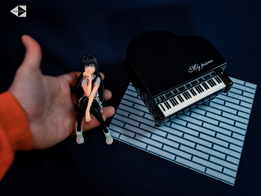 23х20см Комплект Аниме Фигурка на стуле с Черным Роялем. Мой подросток Yukino Yukinoshita My Teen Romantic Comedy в подарочной коробке! - Pic n 310822