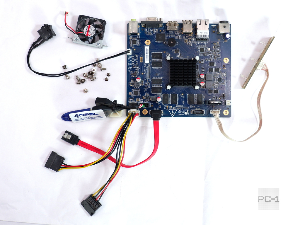 Плата DS-1090 rev1.3 Barebone bb-1900 /e/2h Видеорегистратора TRASSIR с шлейфами и USB ключом pcb 101208731 - Pic n 310957