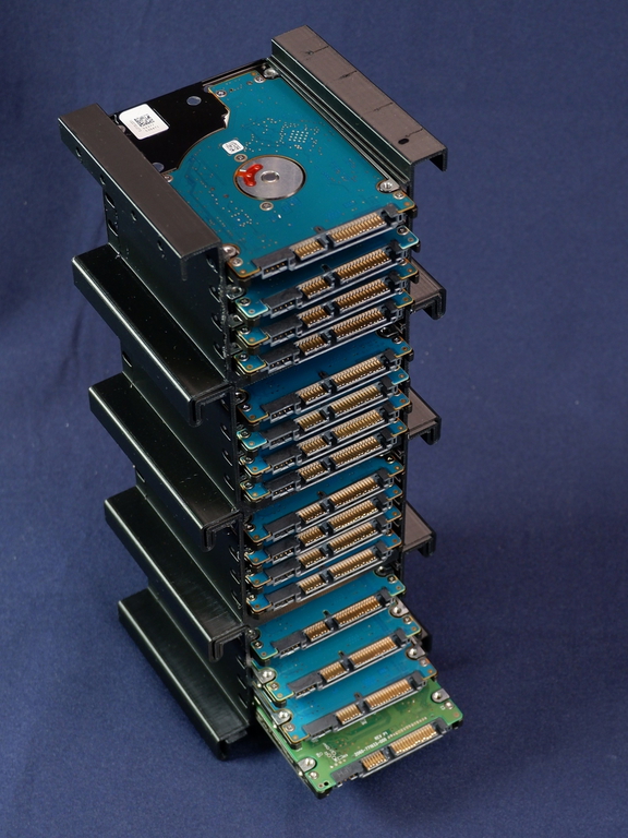 1шт Подвесная съёмная корзина в салазки ATX корпуса ПК или Сервера. Модульный Кронштейн для 4шт 2.5" SATA жестких дисков SSD HDD в отсек 3.5&quot - Pic n 310985