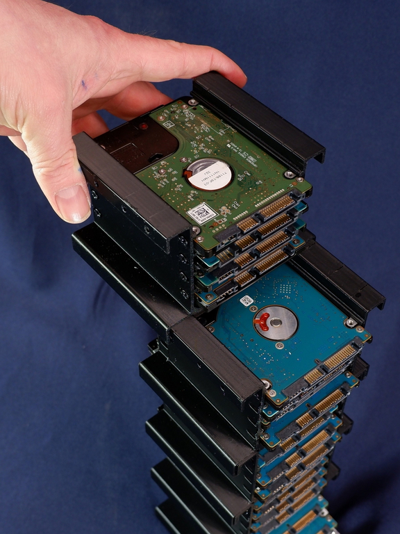 1шт Подвесная съёмная корзина в салазки ATX корпуса ПК или Сервера. Модульный Кронштейн для 4шт 2.5" SATA жестких дисков SSD HDD в отсек 3.5&quot - Pic n 310985