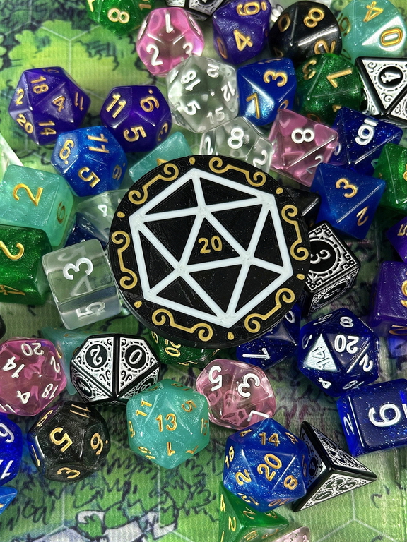 7шт. «DnD D20 Premium» Подземелья и драконы Жетоны вдохновения. Токены К20, Фишки атрибуты мастера ДнД. - Pic n 310777