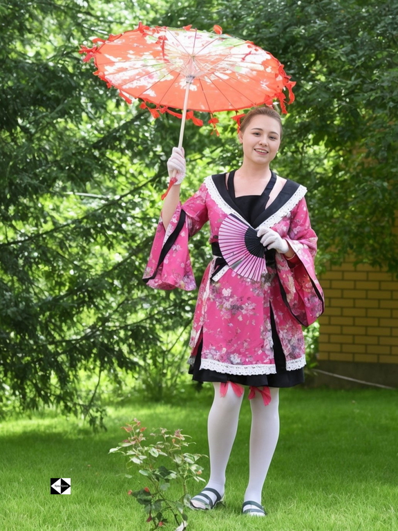 18+ Японское Аниме кимоно Waifu с юбкой Юката. Цвет цветущая сакура. Универсальный размер S/XL (44-52) - Pic n 311025