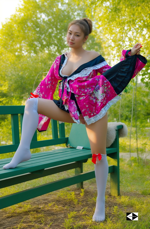 18+ Японское Аниме кимоно Waifu с юбкой Юката. Цвет цветущая сакура. Универсальный размер S/XL (44-52) - Pic n 311025