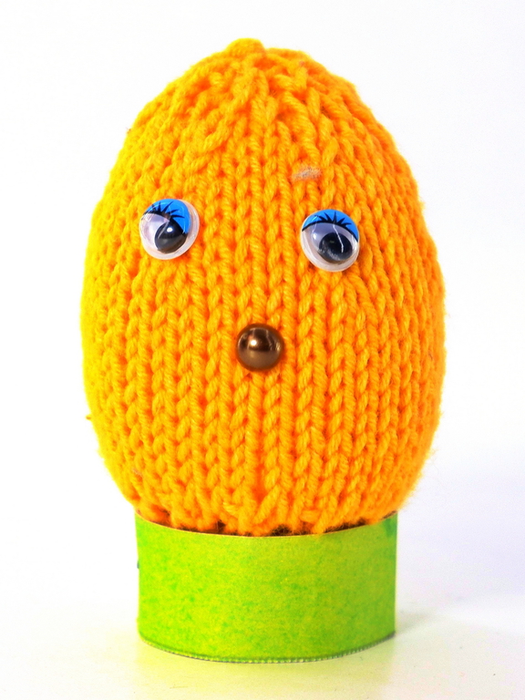 3шт. Декоративные разноцветные вязаные яйца для иголок 7см. Ручная работа, в подарочной упаковке - Pic n 311029